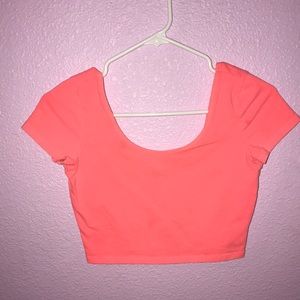 Orange crop top
